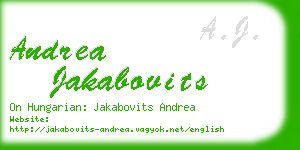 andrea jakabovits business card